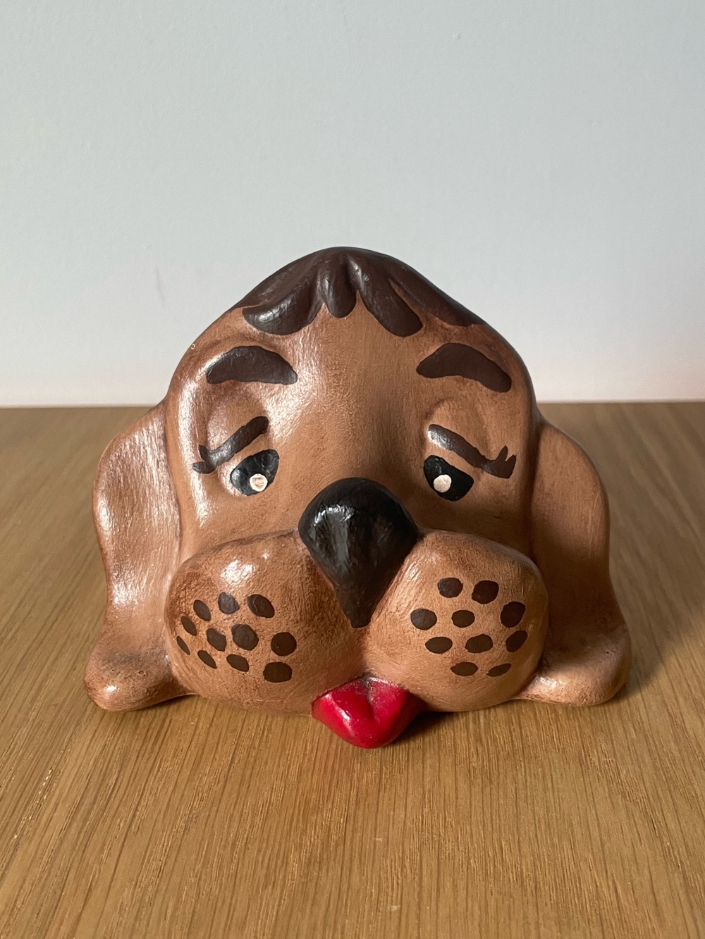 Vintage 70s Ceramic Dog Eye Glasses Holder